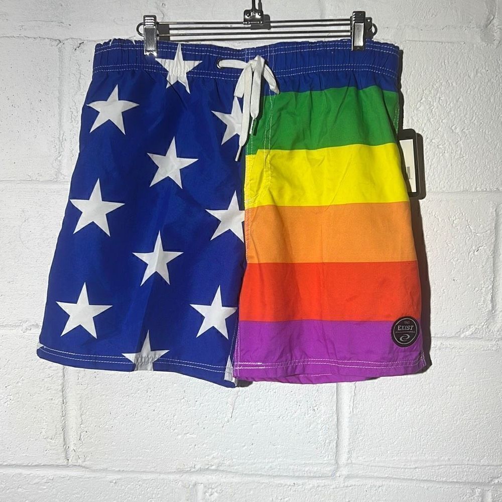 *Pride* Swim Shorts stripes and stars ⭐️